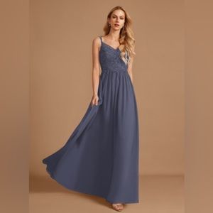 JJs House Long Formal Stormy Open-back Bridesmaid Dress 8 M